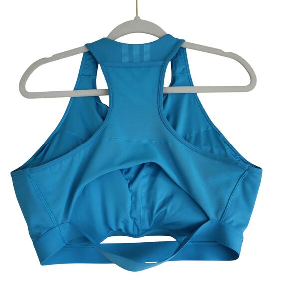 Adidas X Parley Womens Coreflow Aeroready Sports Bra Size XL Craft Blue Cutout - Picture 4 of 9